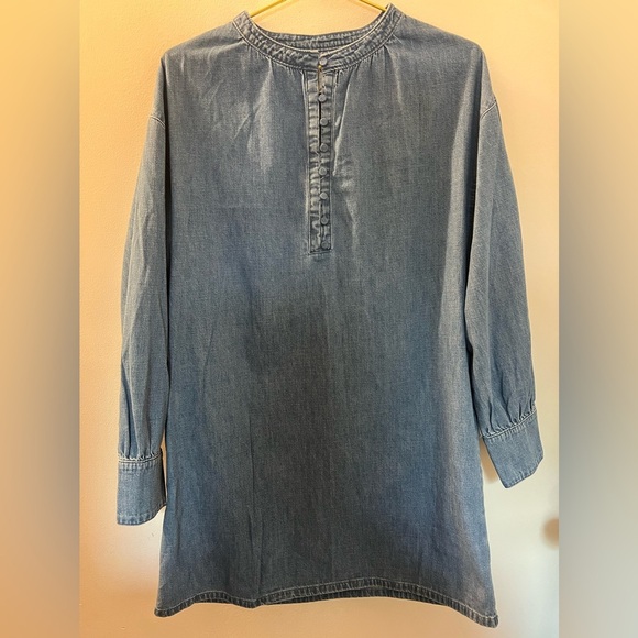 J Crew Indigo Button-Up Shift Dress, NEW - Picture 6 of 11